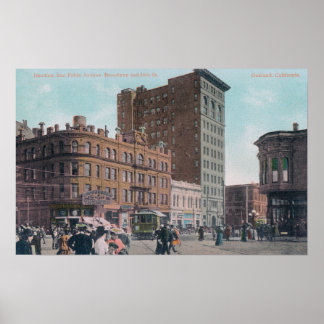View of Broadway, 14th St, San Pablo Ave Junctio Poster