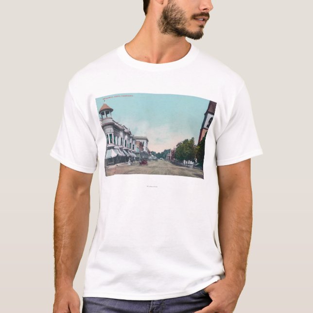 View of BroadwayChico, CA T-Shirt (Front)