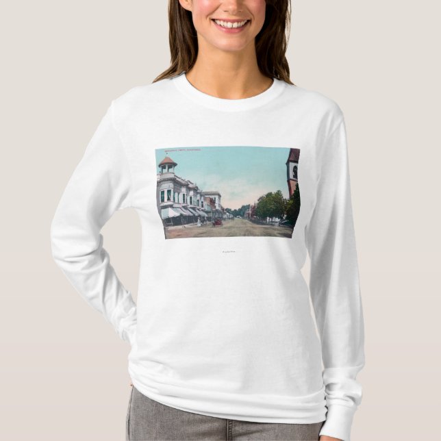 View of BroadwayChico, CA T-Shirt (Front)