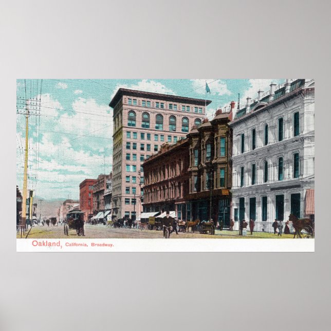 View of BroadwayOakland, CA Poster (Front)