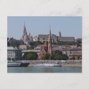 View of Buda across the Danube River, Budapest Postcard