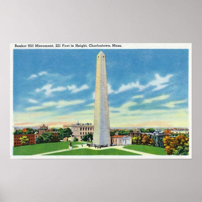 View of Bunker Hill Monument Poster (Front)
