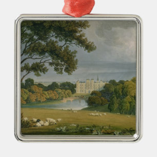 View of Burghley House, seat of the Marquis of Exe Metal Tree Decoration
