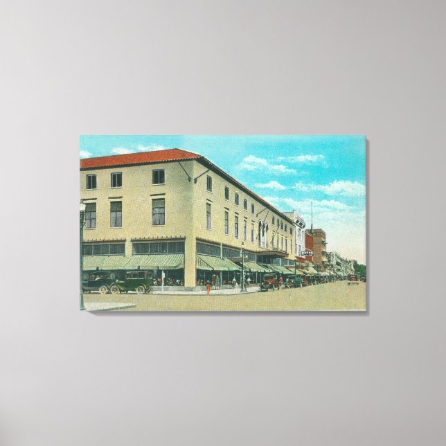 View of Business Block on Idaho Street Canvas Print (Front)