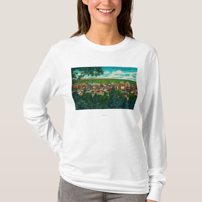 View of Business Section from Cliff Drive T-Shirt (Front)