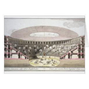 View of Caesar's Amphitheatre (colour litho)