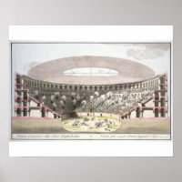 View of Caesar's Amphitheatre (colour litho)