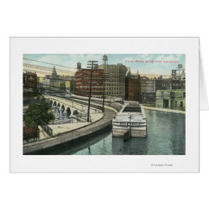 View of Canal Boats going over the Aqueduct