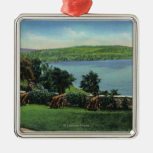 View of Cannons and the South Wall Metal Tree Decoration