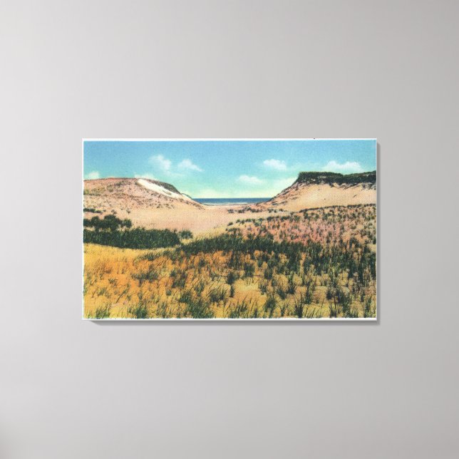 View of Cape Cod Sand Dunes 2 Canvas Print (Front)