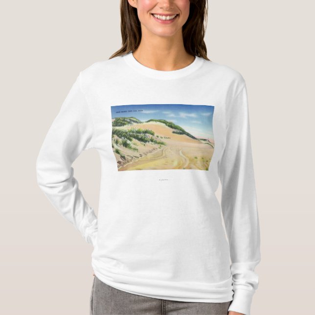 View of Cape Cod Sand Dunes T-Shirt (Front)
