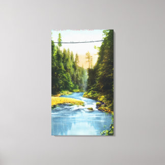 View of Capilano Suspension Bridge # 2 Canvas Print