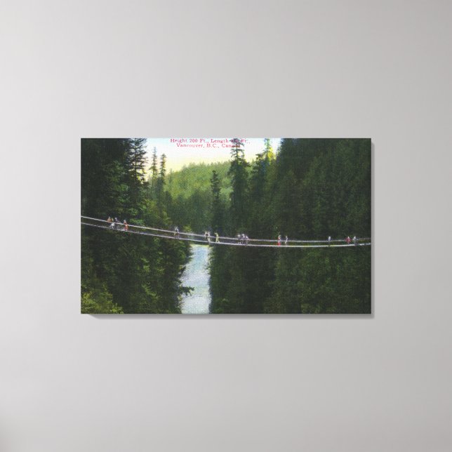 View of Capilano Suspension Bridge Canvas Print (Front)