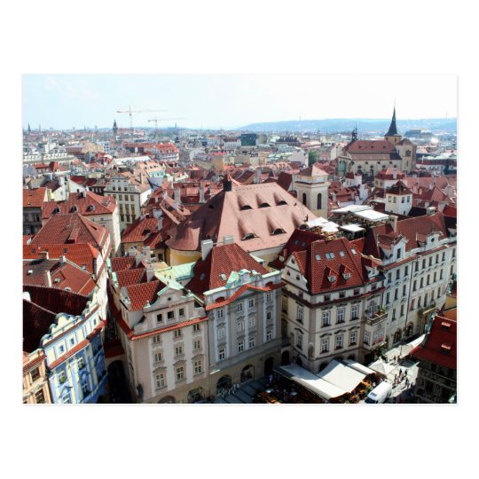 View of capital city of Prague in Czech Republic Postcard