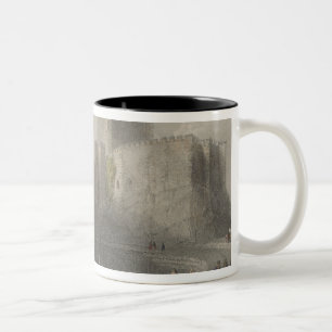 View of Carrifergus Castle Two-Tone Coffee Mug