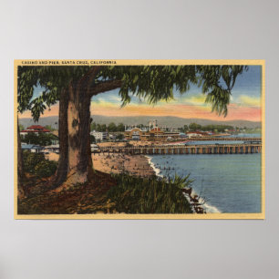 View of Casino & Pier from a Distance Poster