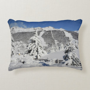 View Of Catedral Ski Resort In Bariloche Decorative Cushion