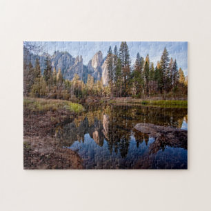 View of Cathedral Peaks Jigsaw Puzzle