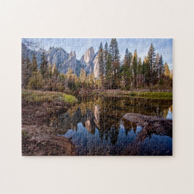 View of Cathedral Peaks Jigsaw Puzzle (Horizontal)