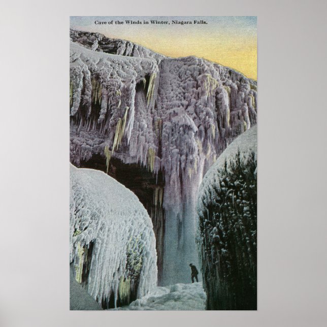 View of Cave of the Winds in Winter Poster (Front)
