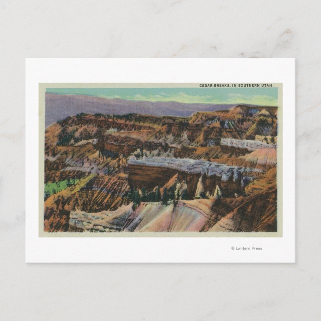 View of Cedar Breaks Postcard (Front)