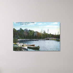 View of Central Park Boat & Canoe Landing Canvas Print