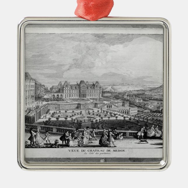 View of Chateau de Meudon Metal Tree Decoration (Front)