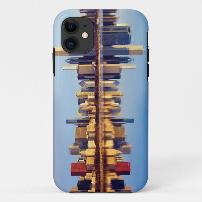 View of Chicago skyline with reflection Case-Mate iPhone Case (Back)