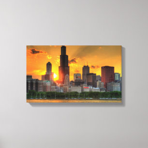 View of Chicago's skyline from Adler Canvas Print