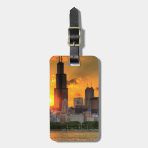 View of Chicago's skyline from Adler Luggage Tag