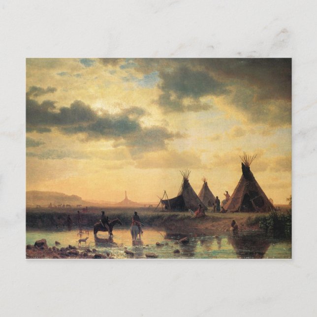 View of Chimney Rock by Albert Bierstadt Postcard (Front)