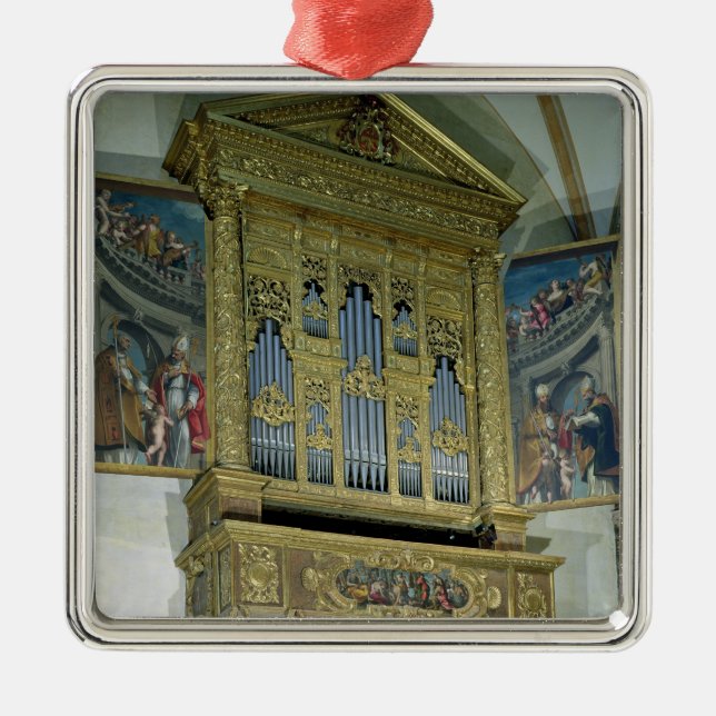View of church organ, c.1590 metal tree decoration (Front)