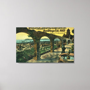 View of City from a Mission, Panama-CA Expo Canvas Print
