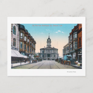 View of City Hall Bldg from Washington St Postcard