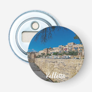 View of city wall and harbor in Valletta Bottle Opener