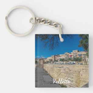 View of city wall and harbor in Valletta Key Ring