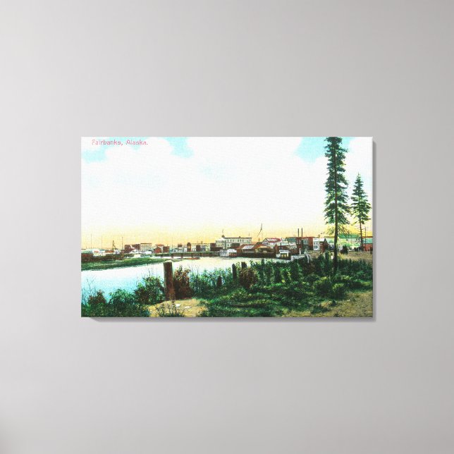 View of CityFairbanks, AK Canvas Print (Front)
