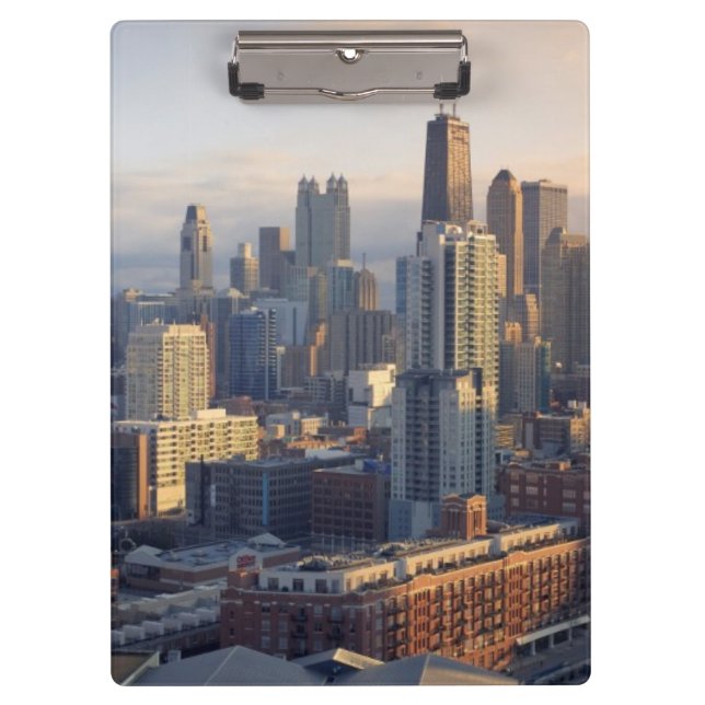 View of cityscape with fantastic light clipboard (Front)