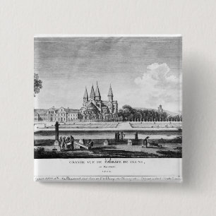 View of Cluny Abbey 15 Cm Square Badge
