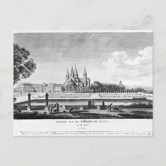 View of Cluny Abbey Postcard (Front)