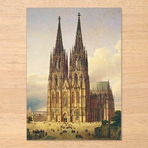 View of Cologne Cathedral Gothic majesty Acrylic Invitations