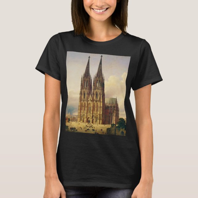 View of Cologne Cathedral Gothic majesty T-Shirt (Front)