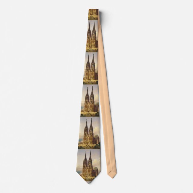 View of Cologne Cathedral Gothic majesty Tie (Front)