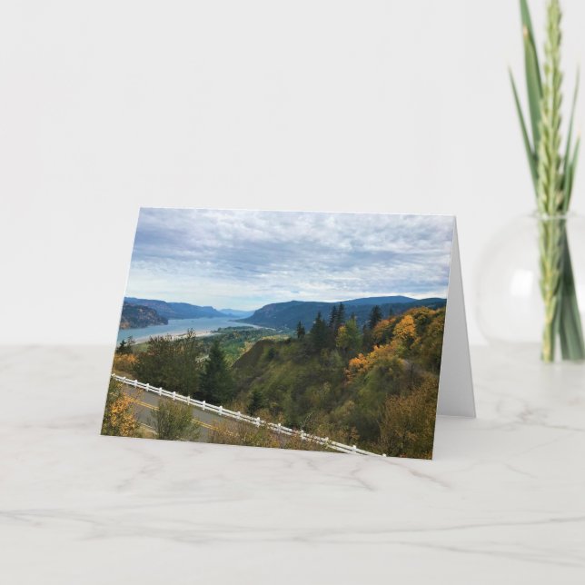 View of Columbia River, Columbia River Gorge, OR Card (Front)