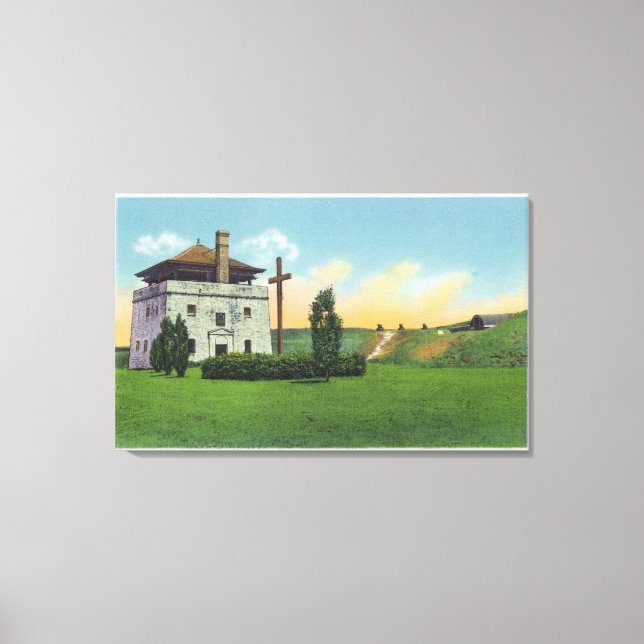 View of Corps de Garde in Old French Castle Canvas Print (Front)