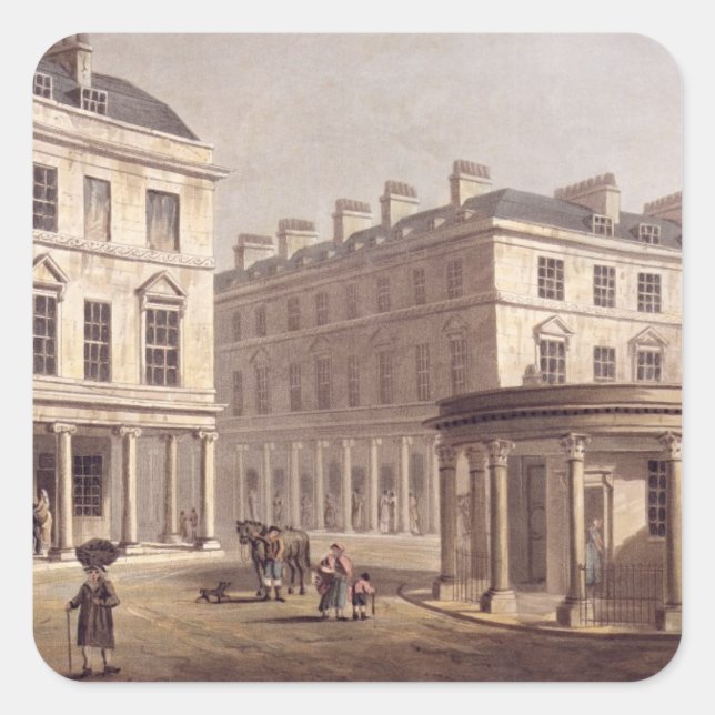View of Cross Bath, Bath Street, from 'Bath Illust Square Sticker (Front)
