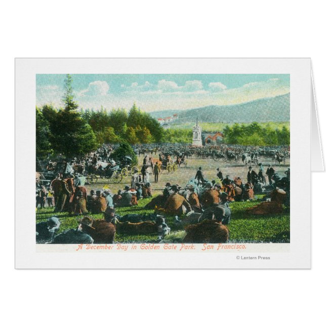 View of Crowds at Golden Gate Park in December (Front Horizontal)