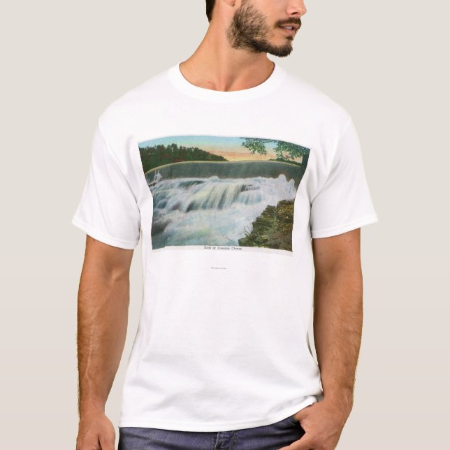 View of Dam at Ausable Chasm T-Shirt (Front)