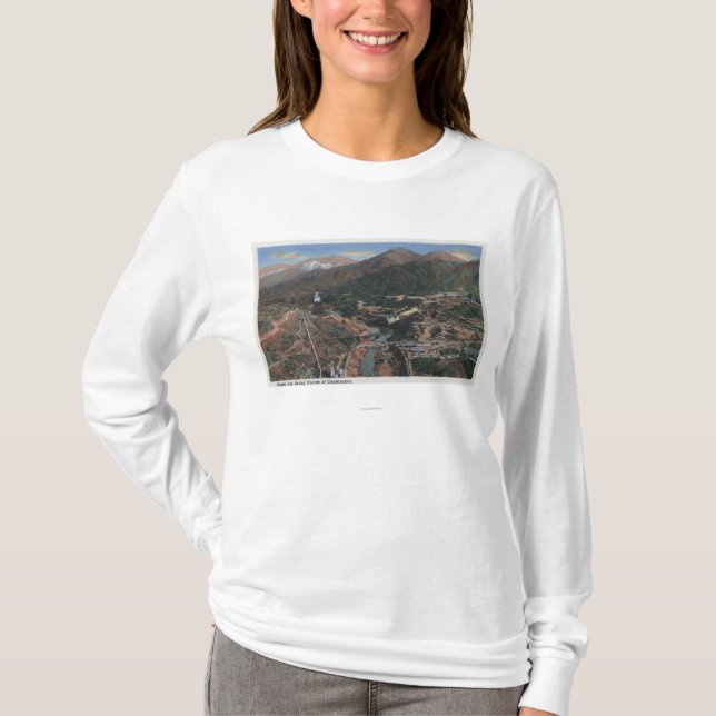 View of Dam During Construction T-Shirt (Front)