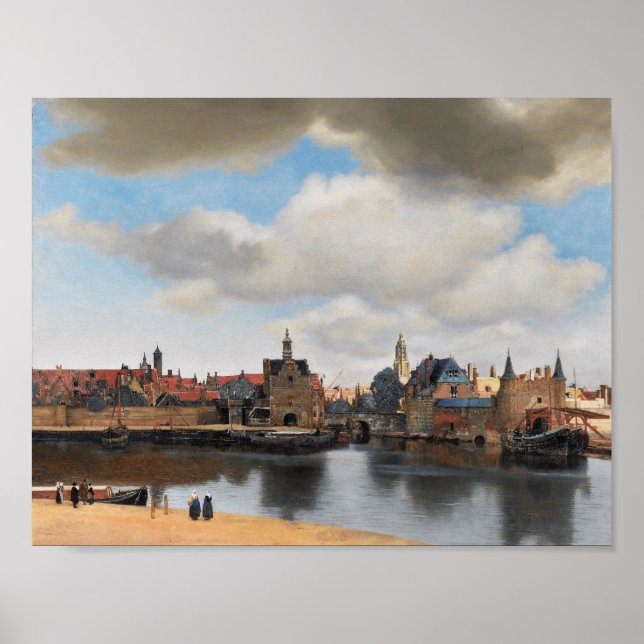 View of Delft, by Johannes Vermeer Poster (Front)